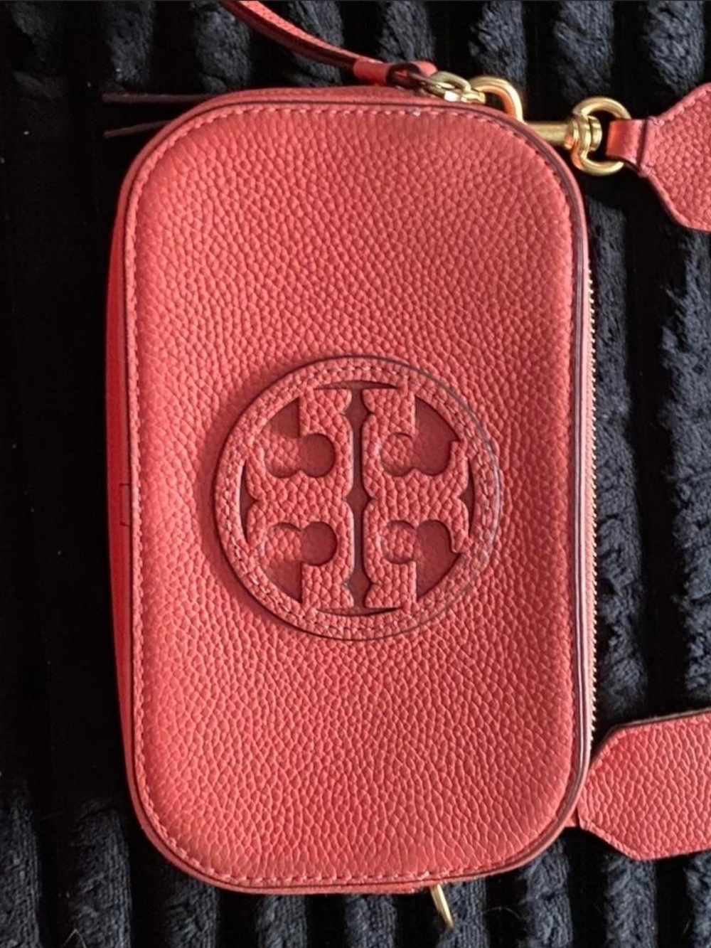 Tory Burch Pink Pebbled Camera Crossbody w/Contrast Strap FIRM$ - Picture 2 of 8